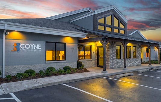 Exterior shot of Coyne Portage.