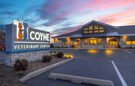 Exterior shot of Coyne Portage.