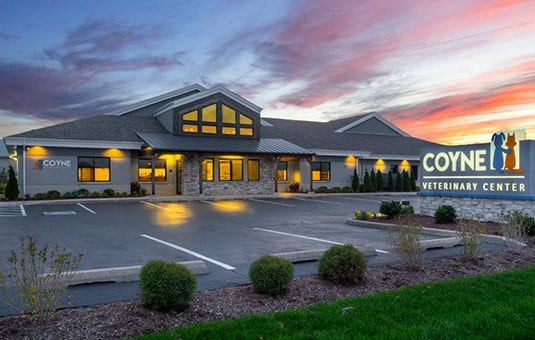 Exterior shot of Coyne Portage.