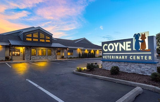 Exterior shot of Coyne Portage.